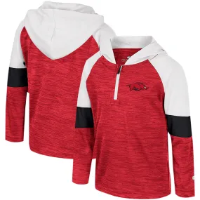 Toddler Colosseum Cardinal Arkansas Razorbacks Creative Control Raglan Quarter-Zip Hoodie