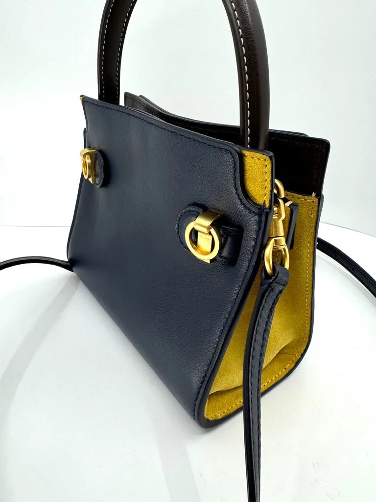 TORY BURCH LEE RADZIWILL PETITE LEATHER DOUBLE BAG