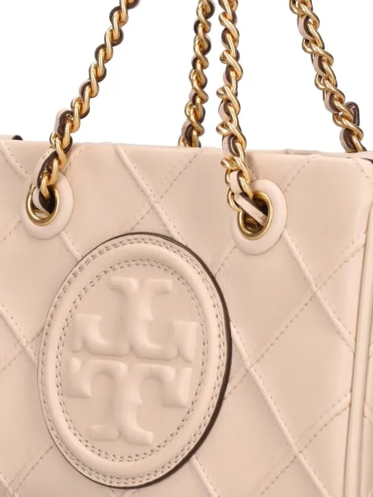 Tory Burch   Mini Fleming soft leather top handle bag 