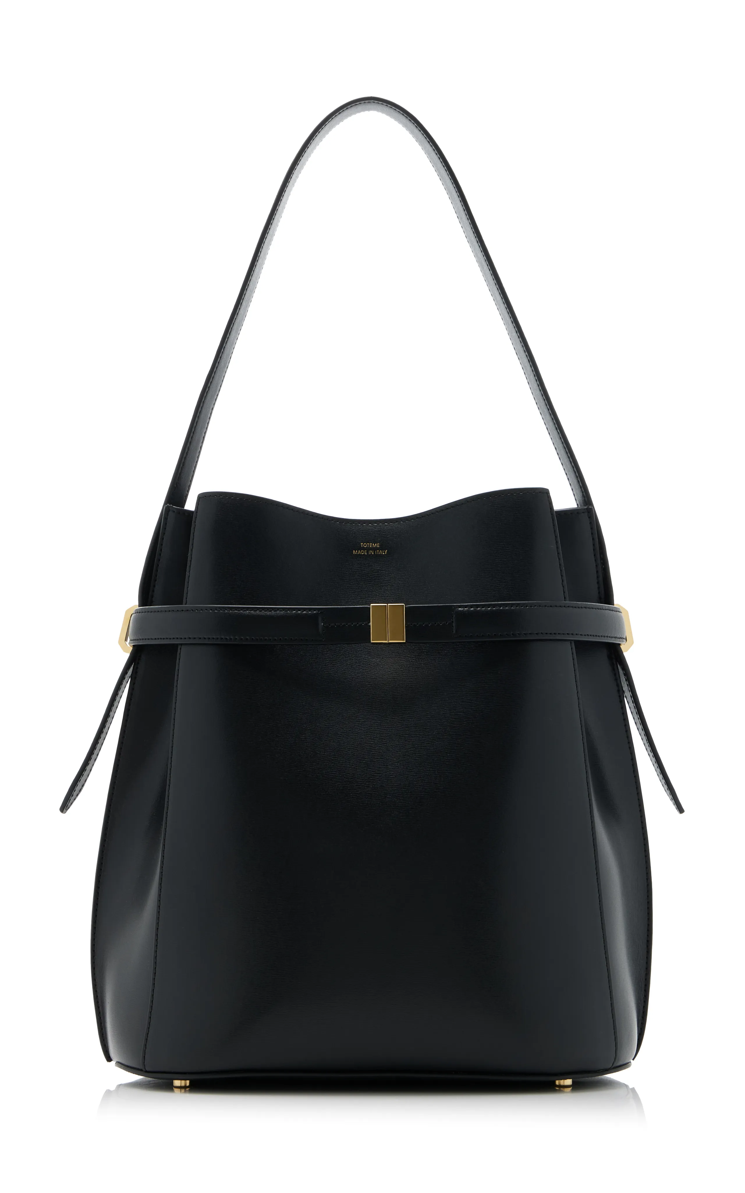 Toteme Belted Leather Bucket Bag