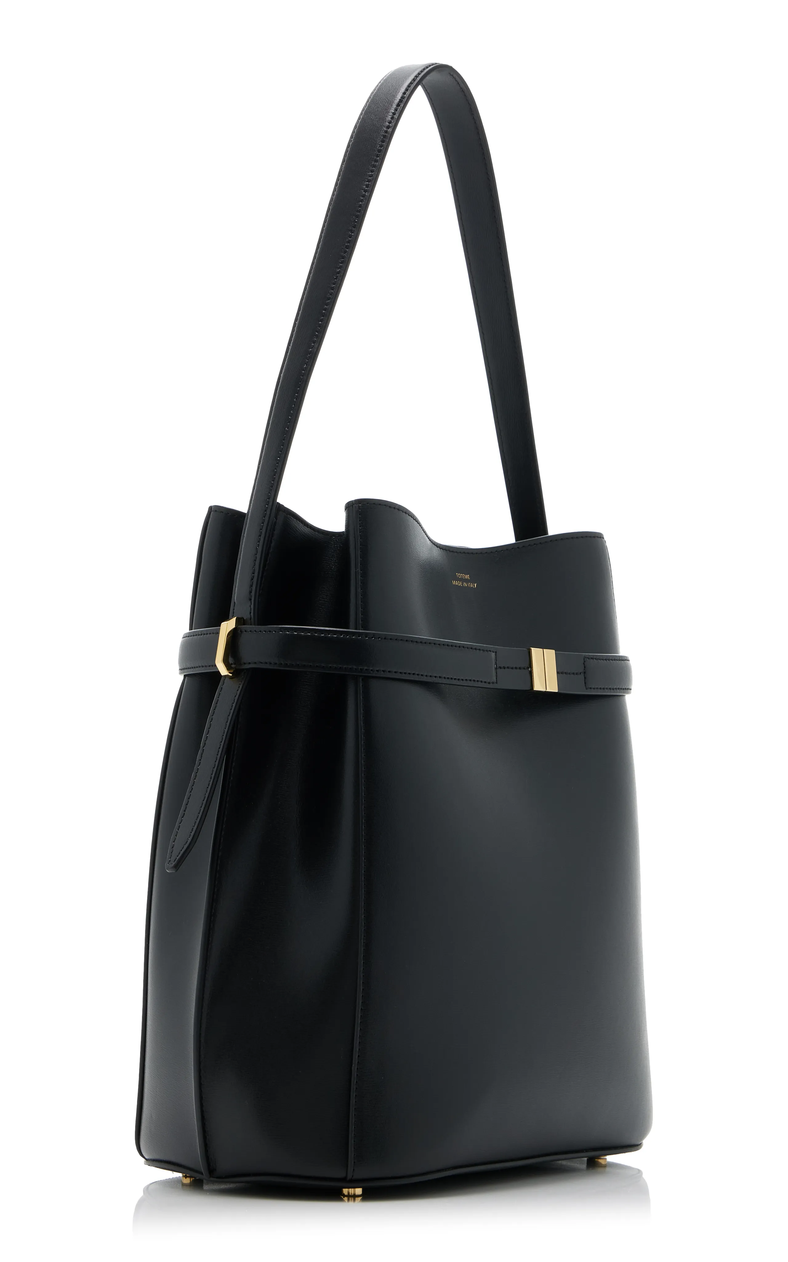 Toteme Belted Leather Bucket Bag