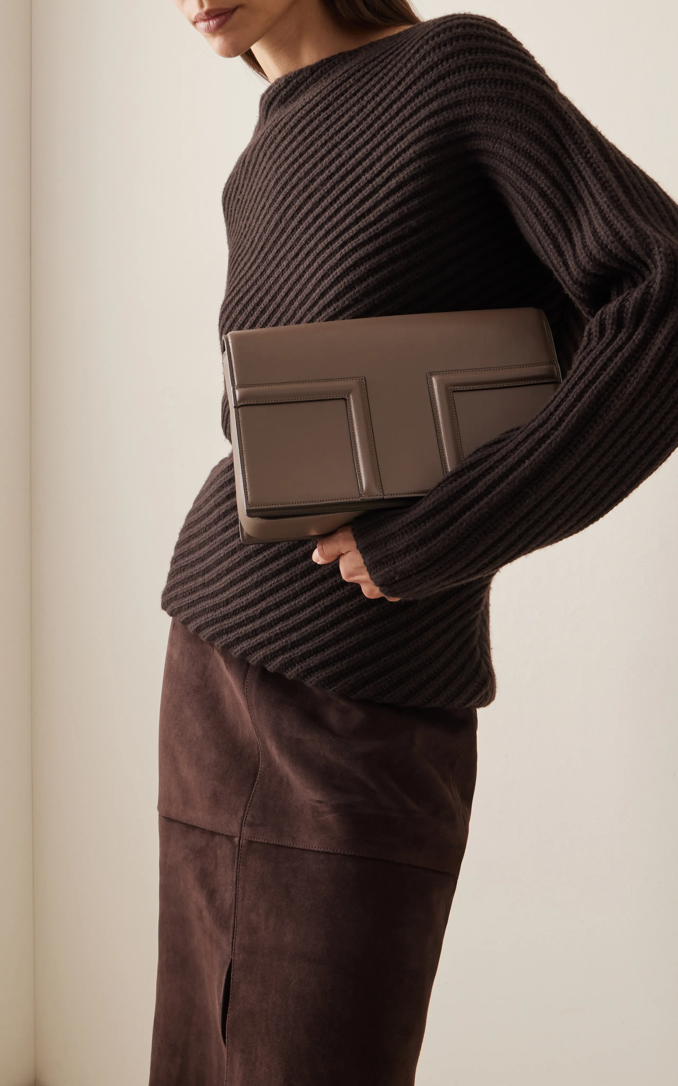 Toteme T-Flap Leather Bag