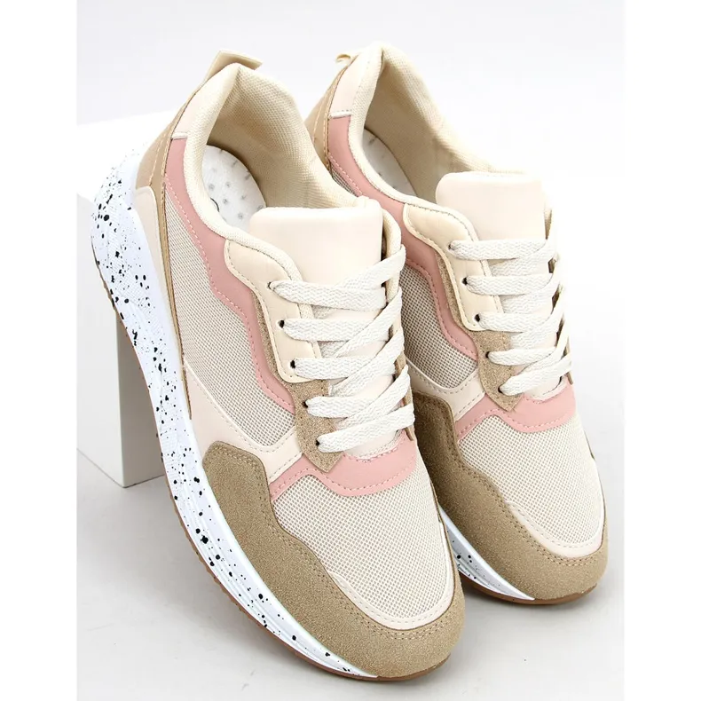 Truth Khaki women's sneakers beige pink golden