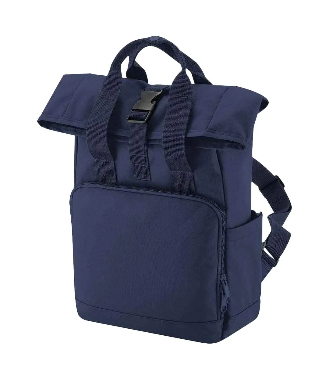 Unisex adult mini recycled twin handle backpack one size navy dusk Bagbase