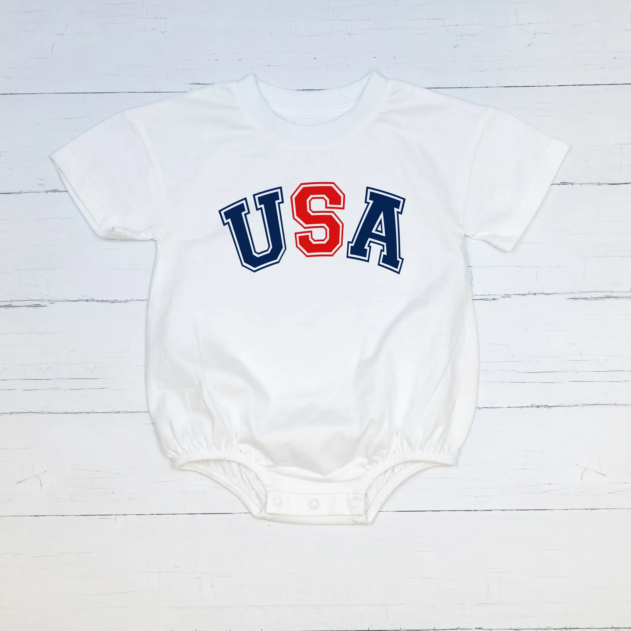 USA | White Bubble Romper