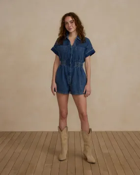 Utility Romper || Indigo