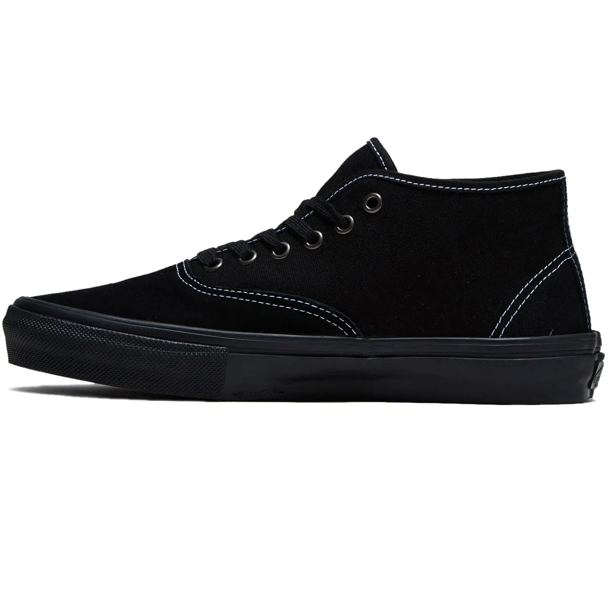 VANS SKATE AUTHENTIC MID BLACKOUT/WHITE STITCH