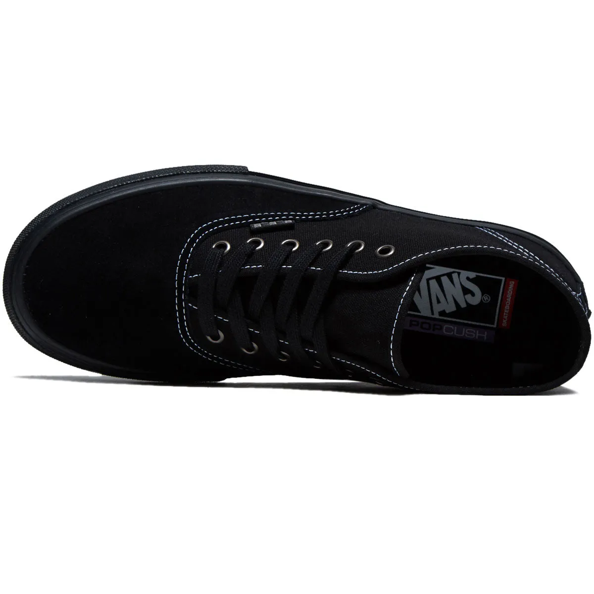 VANS SKATE AUTHENTIC MID BLACKOUT/WHITE STITCH