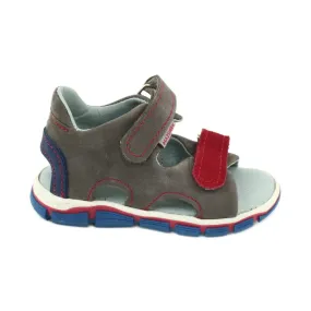 Velcro sandals Mazurek 314 gray / red blue grey