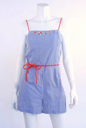 Vintage Nautical Striped Romper