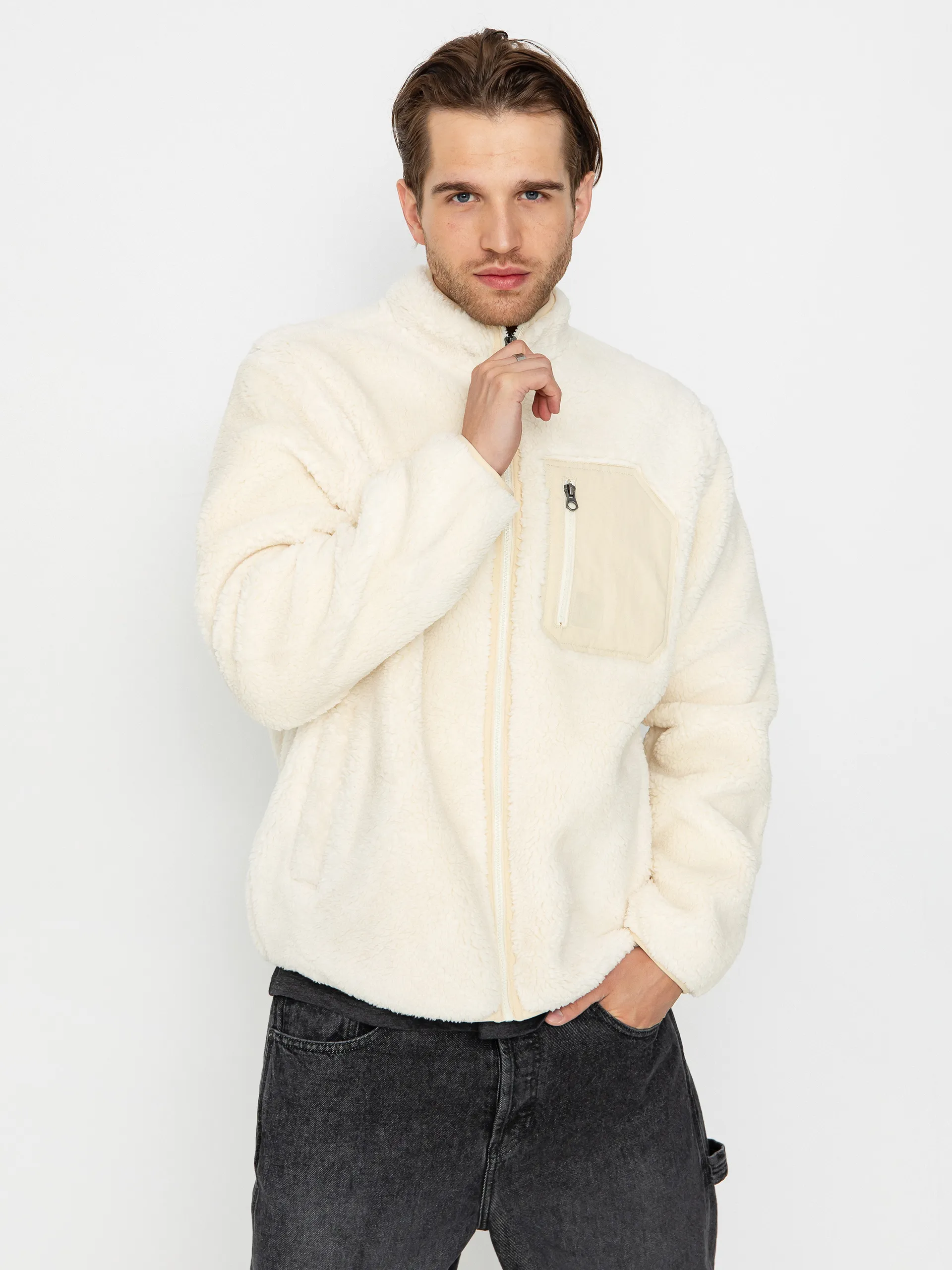 Volcom Muzzer Fuzzar Zip Fleece (dirty white)