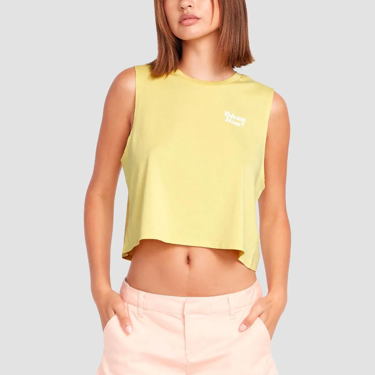 Volcom Stone Hour Crop Vest Citron - Womens