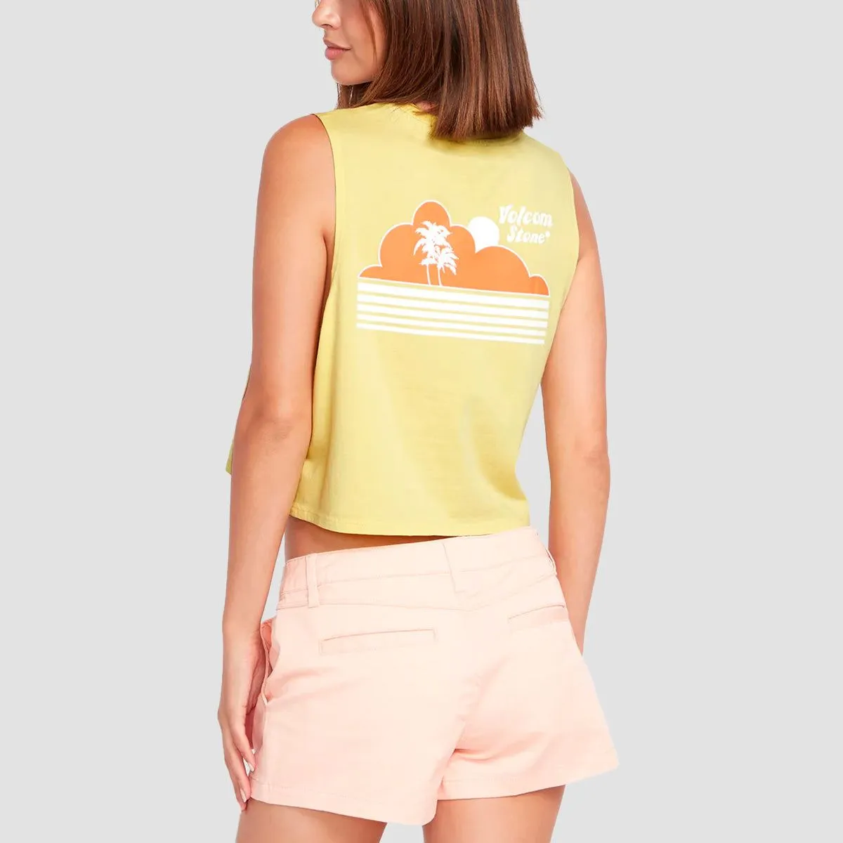 Volcom Stone Hour Crop Vest Citron - Womens