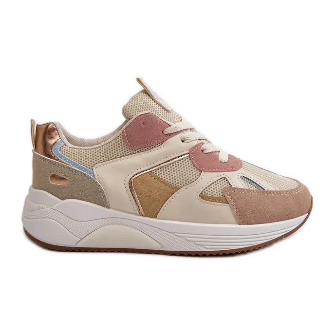 Women's Platform Sneakers Multicolor Lenivia beige