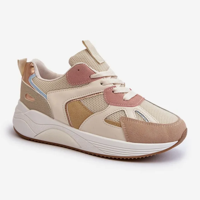 Women's Platform Sneakers Multicolor Lenivia beige