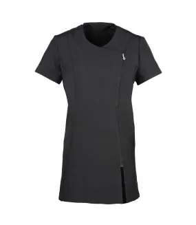 Womens/ladies camellia short-sleeved tunic black Premier