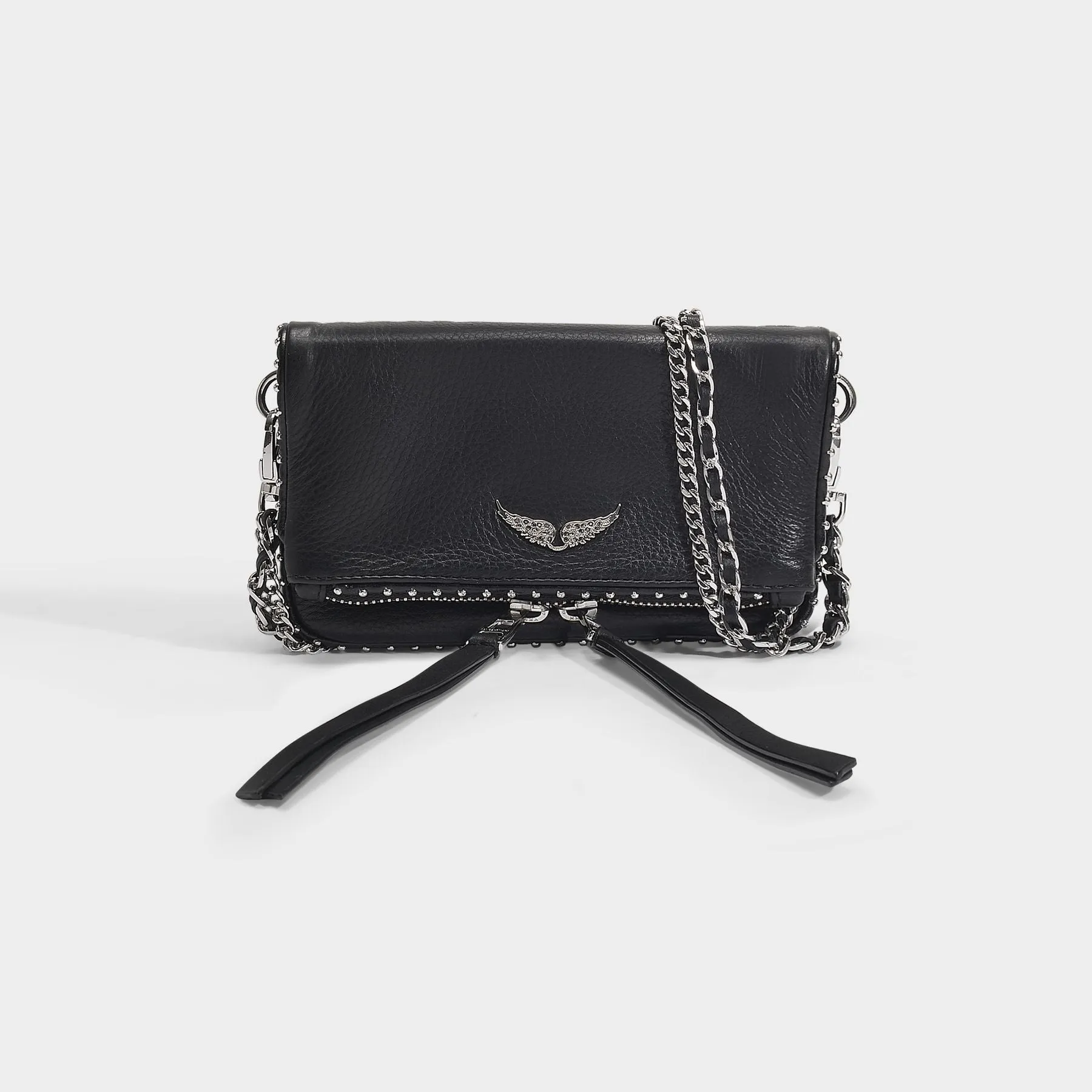 Zadig & Voltaire  Rock Nano Bag in Black Grained Leather