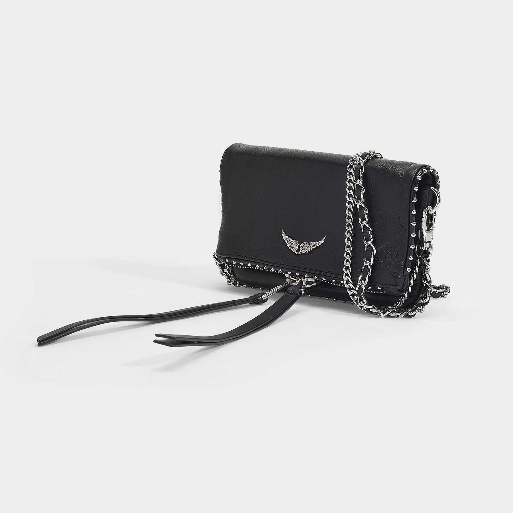 Zadig & Voltaire  Rock Nano Bag in Black Grained Leather