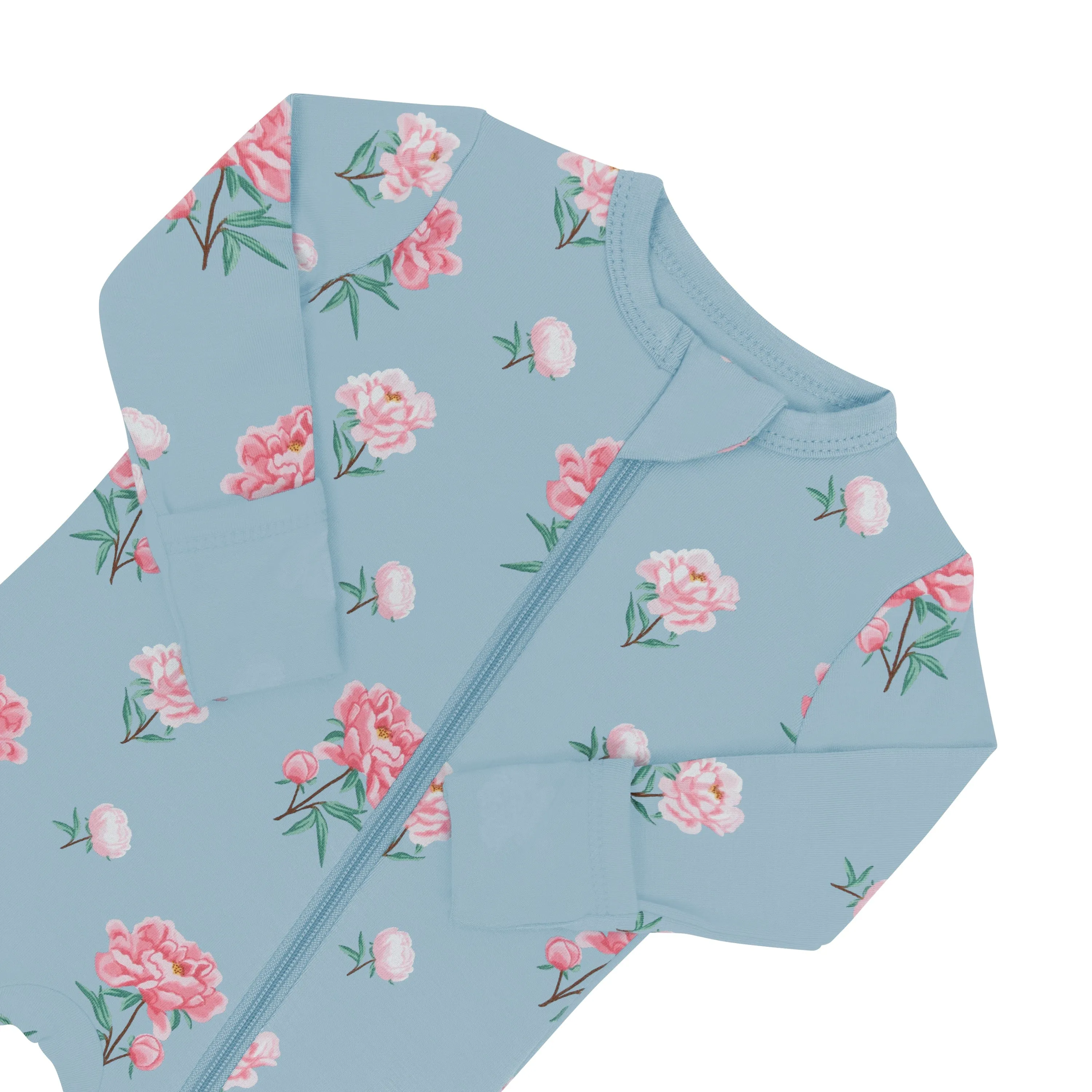 Zippered Romper in Peony