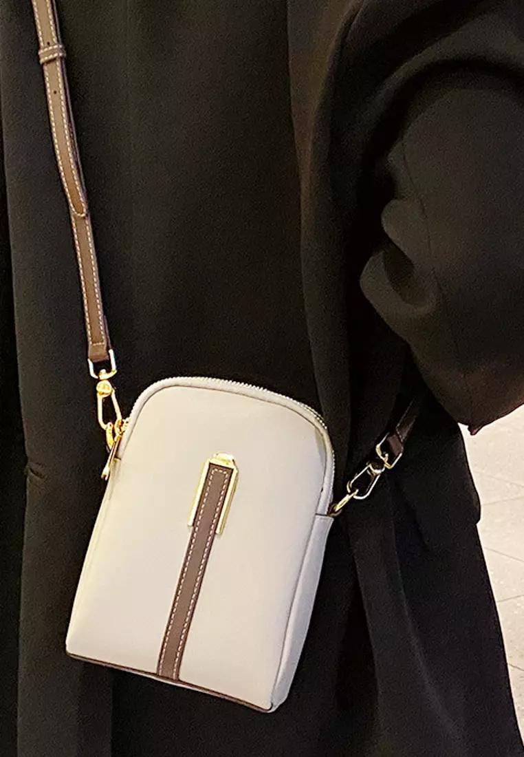 ZITIQUE Stylish contrast leather cross-body bag